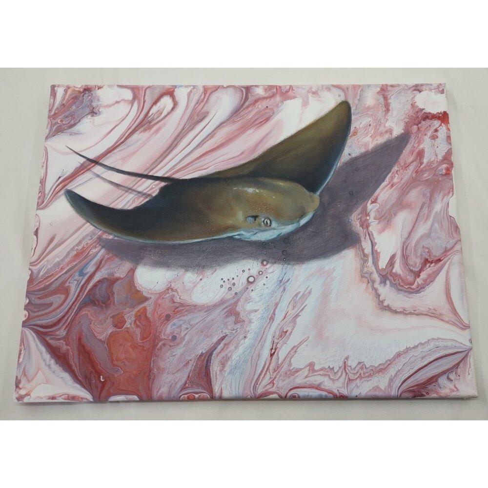 Chalk Master Dave Original Acrylic Painting on Canvas Signed Artwork
